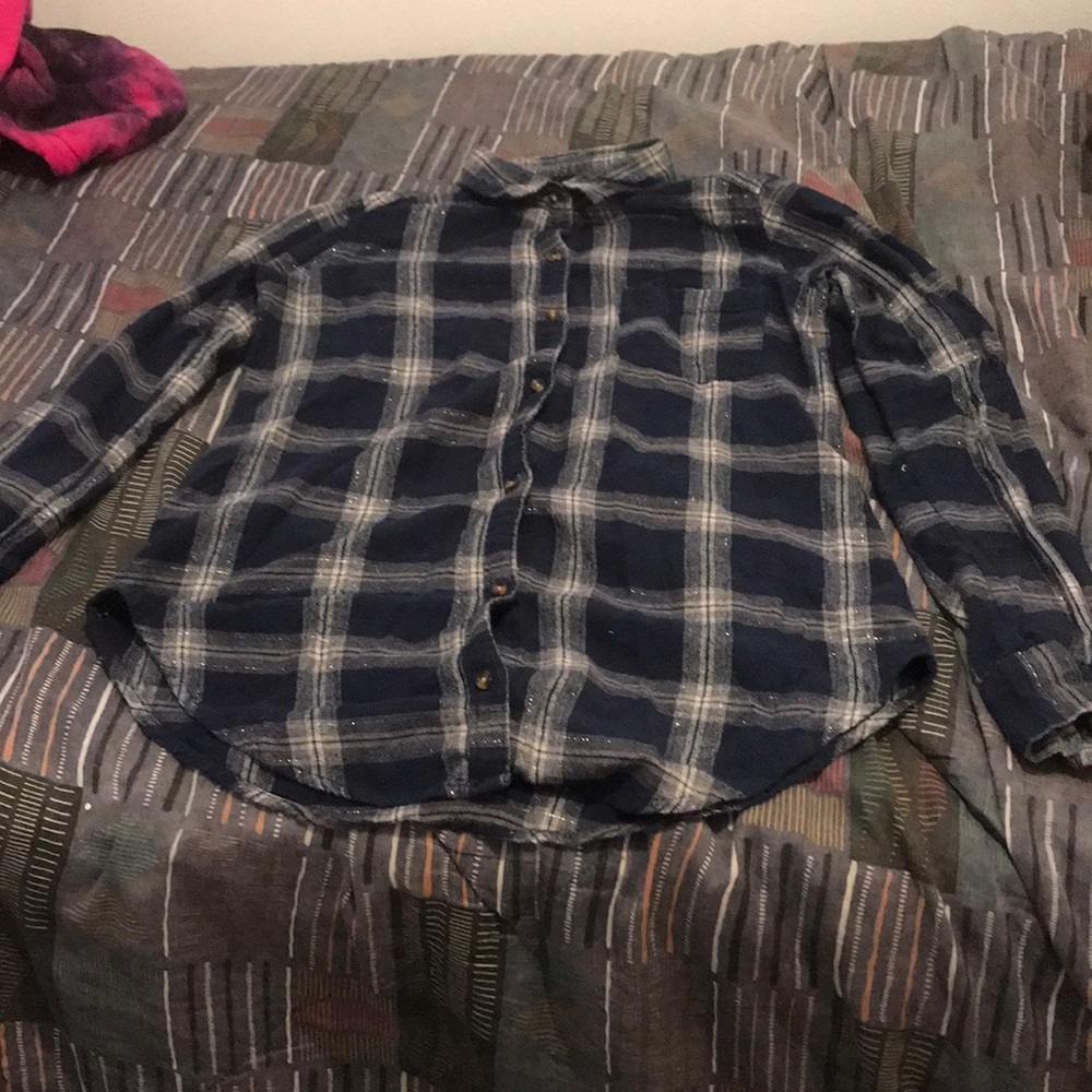 Hollister button up plaid shirt